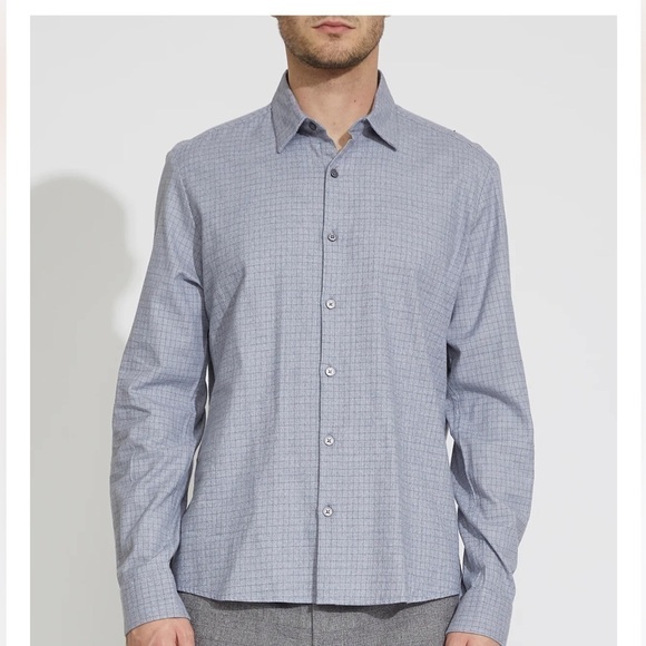NWT Civil Society button up Hager Grid Check Shirt (Gray) size medium - Picture 1 of 7